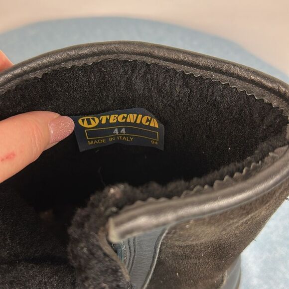 Tecnica Black Comfort Winter Leather Suede Zip Up Boots Size 11 - Picture 8 of 9